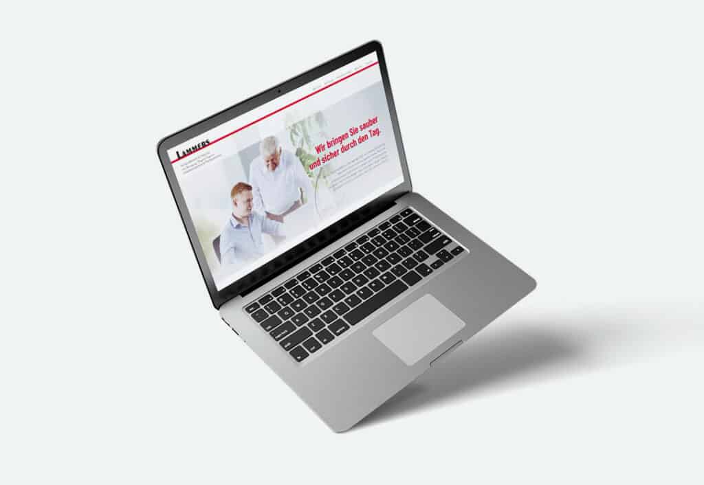 Lammers Hygiene Laptop mit Lammers Website